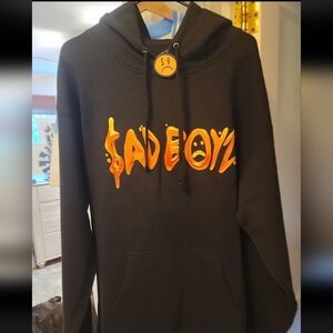 Anti Social Social Club Black And Orange Hoodie. Sadboyz Collab.